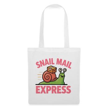 Schneckenpost – Snail Mail Express - Stoffbeutel - Weiß - Vorne