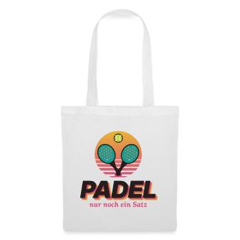 Padel Sunset Retro - Stoffbeutel - Weiß - Vorne