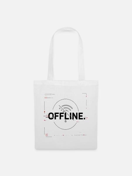 Offline Signal No Wifi Icon - Stoffbeutel - Weiß