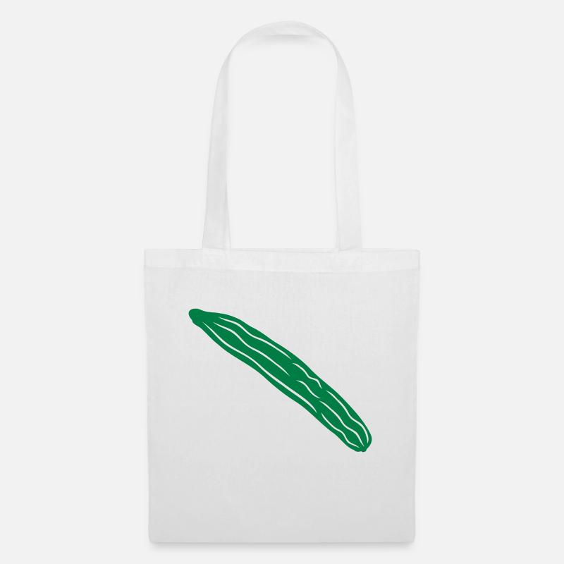 gurke - cucumber 1col - Stoffbeutel - Weiß
