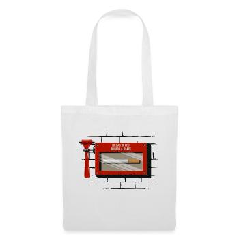 En cas de feu- clope - Sac en tissu - blanc - Devant