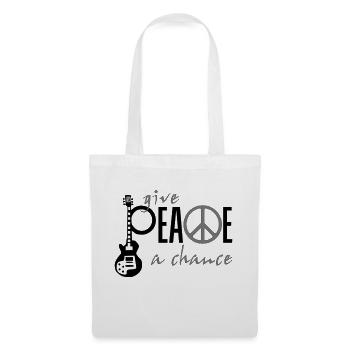 give_ peace_a_chance - Stoffbeutel - Weiß - Vorne