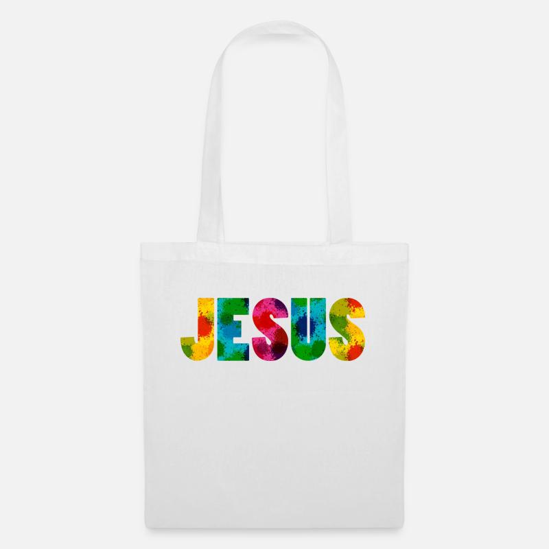 Jesus - Colourful - Stoffbeutel - Weiß