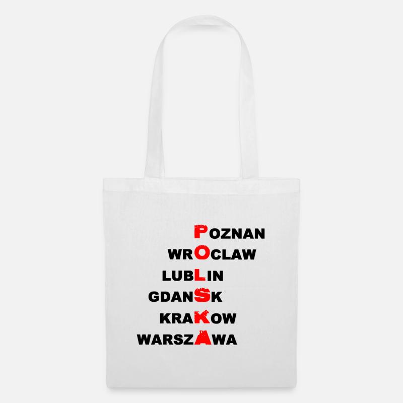 Polen - Polska - Stoffbeutel - Weiß