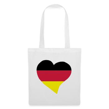 Coeur allemand - Sac en tissu - blanc - Devant