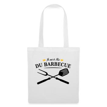roi du barbecue - Sac en tissu - blanc - Devant