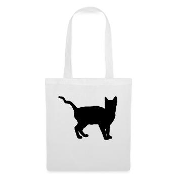 katze - Stoffbeutel - Weiß - Vorne