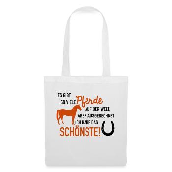 Schönstes Pferd - Stoffbeutel - Weiß - Vorne