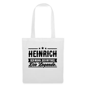 Man Myth Legend Heinrich - Tote Bag - white - Front