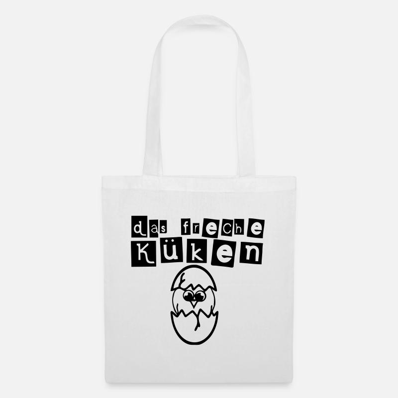Das freche Küken Freundin Mädchen Kind Geschenk - Stoffbeutel - Weiß
