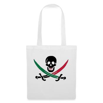 Skull with colorful sabers - Tote Bag - white - Front