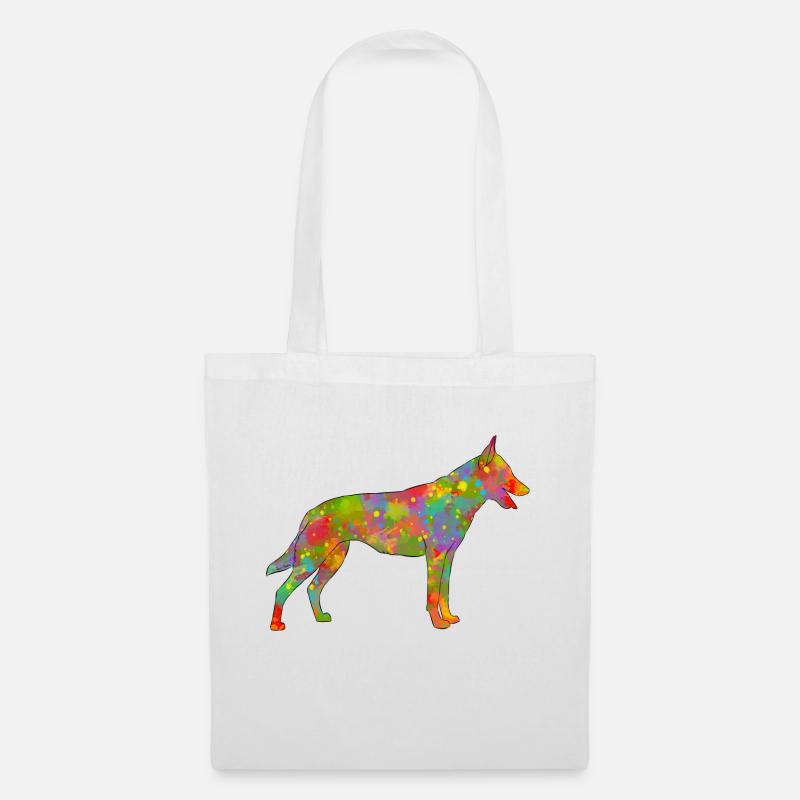 Belgischer Schäfer Malinois Multicolor - Stoffbeutel - Weiß
