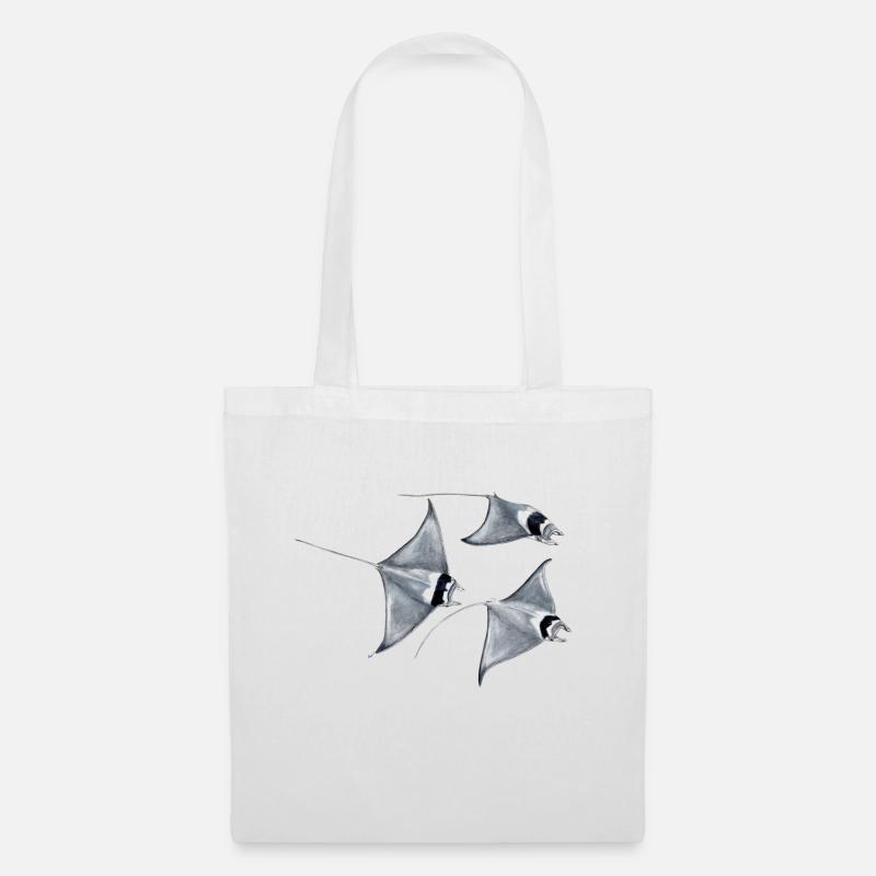 Manta ray - Raie blanket - rays devil fish blanket - Tote Bag - white