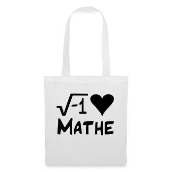 I love MATHE - Stoffbeutel - Weiß - Vorne