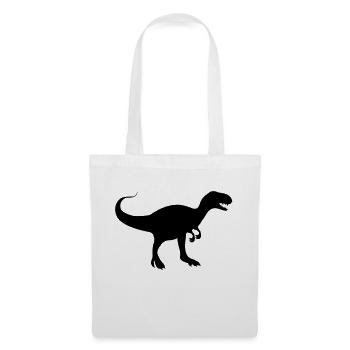 dinosaurier_rex_f1 - Sac en tissu - blanc - Devant