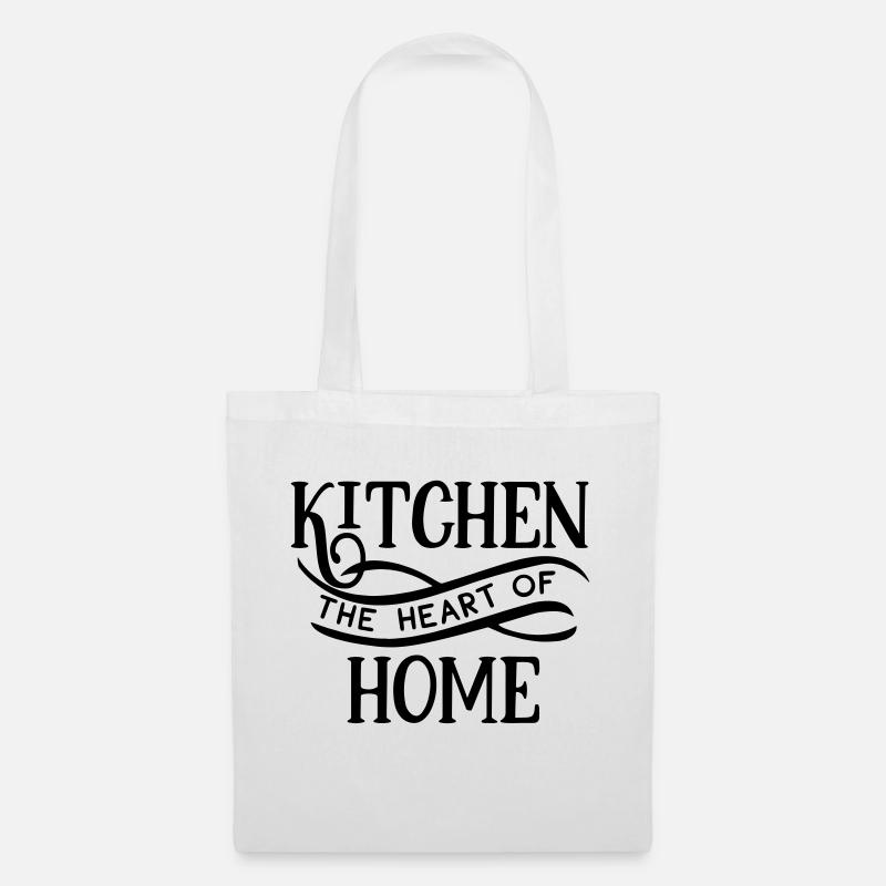 Küche Haushalt Kochen Essen Geschenk - Stoffbeutel - Weiß