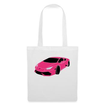 Voiture de sport Lambo - Sac en tissu - blanc - Devant