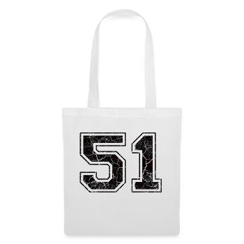 Number 51 in the grunge look - Tote Bag - white - Front