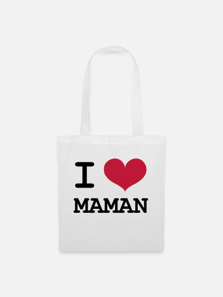 I Love Mom! - Tote Bag - white