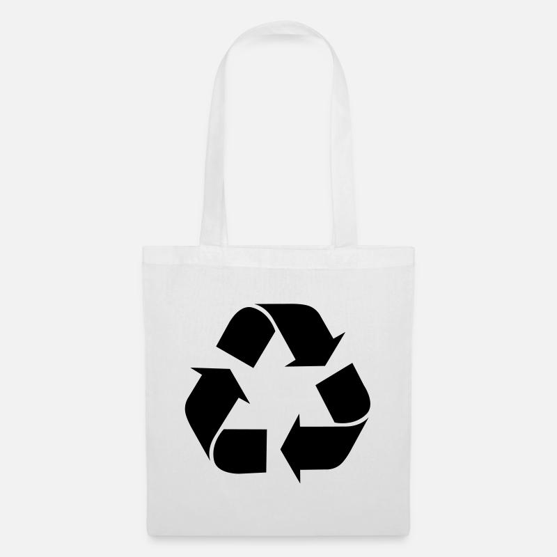 Recycling recyceln symbole - Stoffbeutel - Weiß