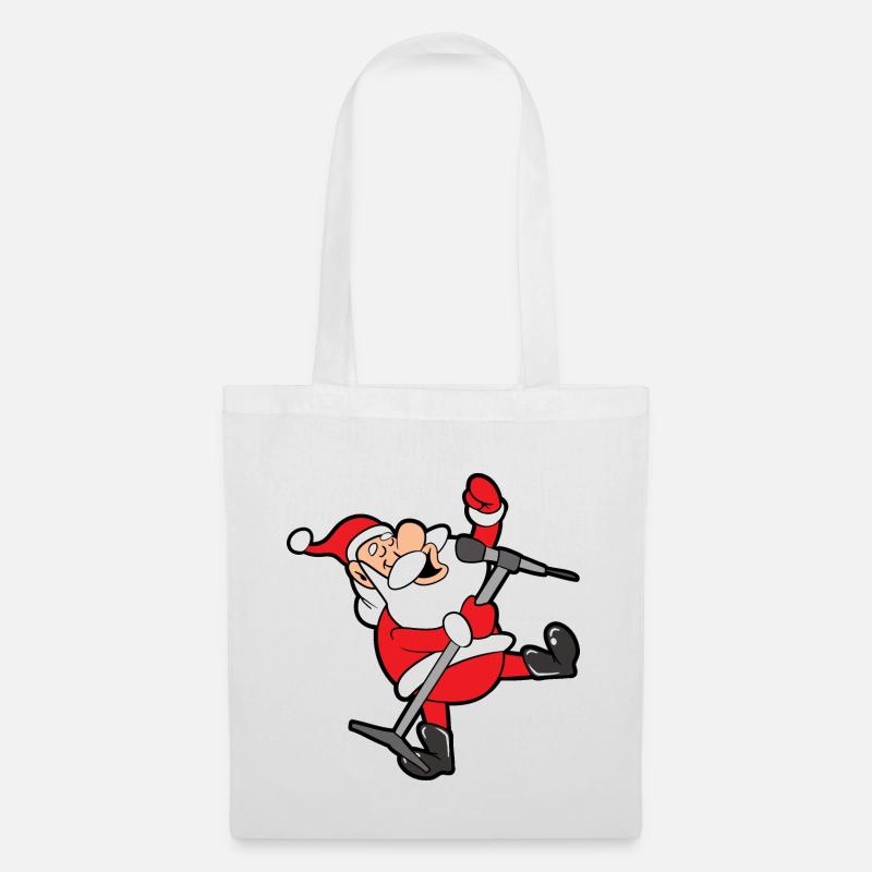 Weihnachtsmann - Stoffbeutel - Weiß