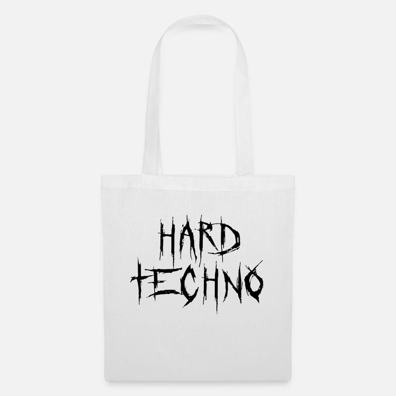 hard techno destroy - Stoffbeutel - Weiß