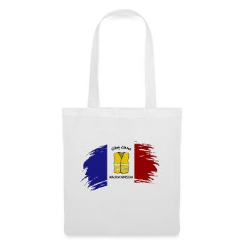 Yellow Vest --- MACRON DEMISSION - Tote Bag - white - Front