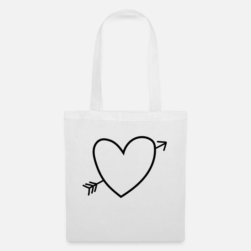 Heart - Tote Bag - white