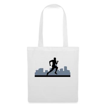 man running, run, city run - Tote Bag - white - Front