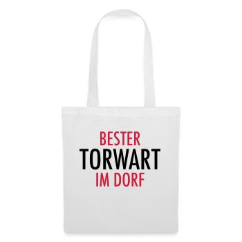 Bester Torwart im Dorf | Fußball Geschenke - Stoffbeutel - Weiß - Vorne