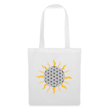 La fleur de la vie avec le soleil - Sac en tissu - blanc - Devant