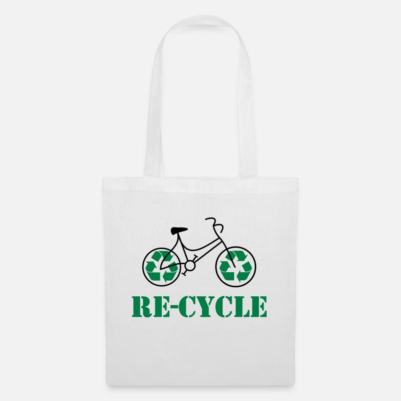 Re cycle - Sac en tissu - blanc