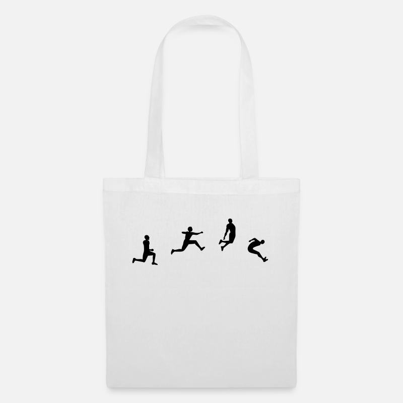 long jump silhouette drawing - Tote Bag - white