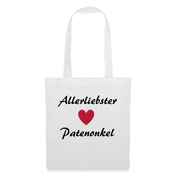 Allerliebster Patenonkel - Stoffbeutel - Weiß - Vorne