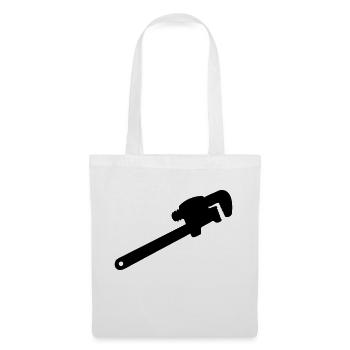 wrench, mechanic tool, plumber - Tote Bag - white - Front