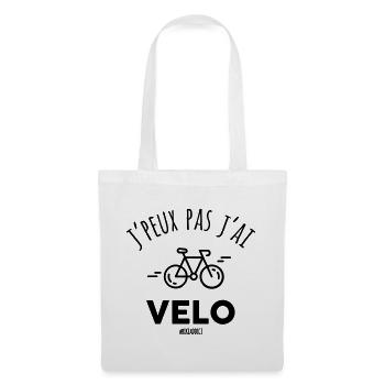 j peux pas j ai velo - Sac en tissu - blanc - Devant