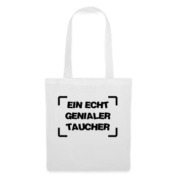 Taucher / Taucherin / Schwimmer / Schwimmen - Stoffbeutel - Weiß - Vorne