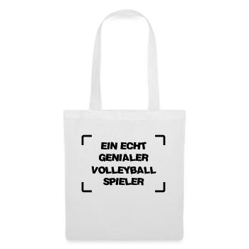 Volleyball / Volleyballspieler / Volleyballer - Stoffbeutel - Weiß - Vorne