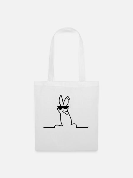 cool bunny - Stoffbeutel - Weiß