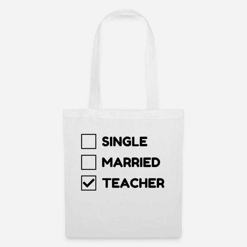 Ecole / Prof / Instit / Professeur / Maîtresse - Sac en tissu - blanc
