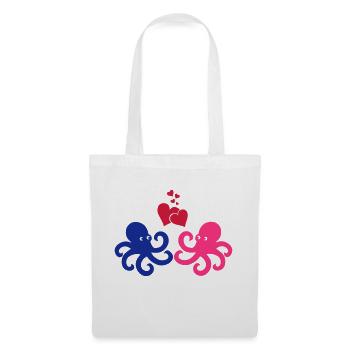 kraken_in_love_02 - Stoffbeutel - Weiß - Vorne