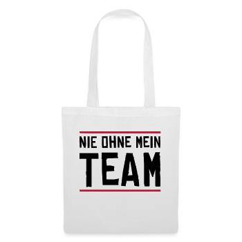 nie ohne mein team - Stoffbeutel - Weiß - Vorne