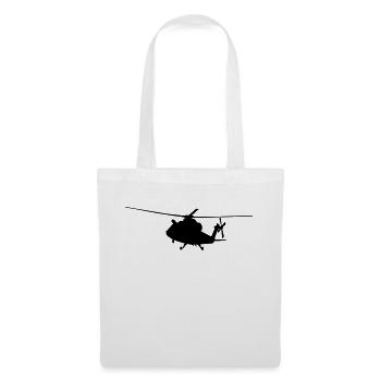 helikopter silhouette - Stoffbeutel - Weiß - Vorne