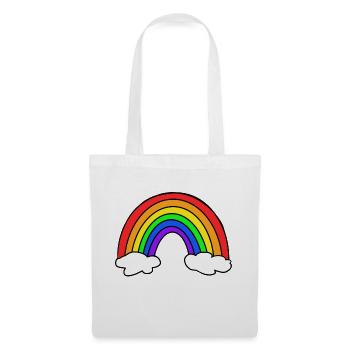 Regenbogen - Stoffbeutel - Weiß - Vorne