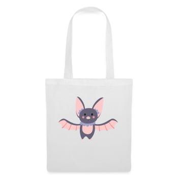 chauve souris - Sac en tissu - blanc - Devant