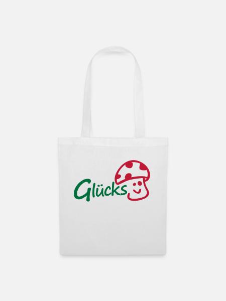 Glückspilz - Stoffbeutel - Weiß