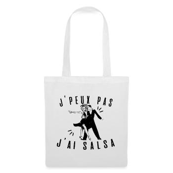 J peux pas j ai Salsa idée cadeau t-shirt - Sac en tissu - blanc - Devant