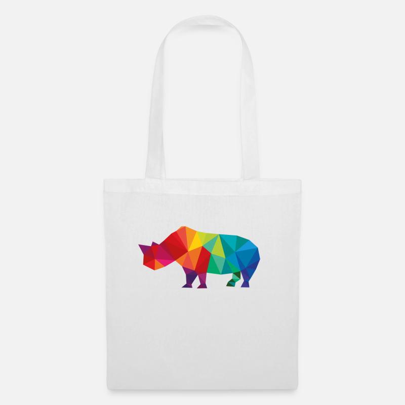 Nashorn - Stoffbeutel - Weiß