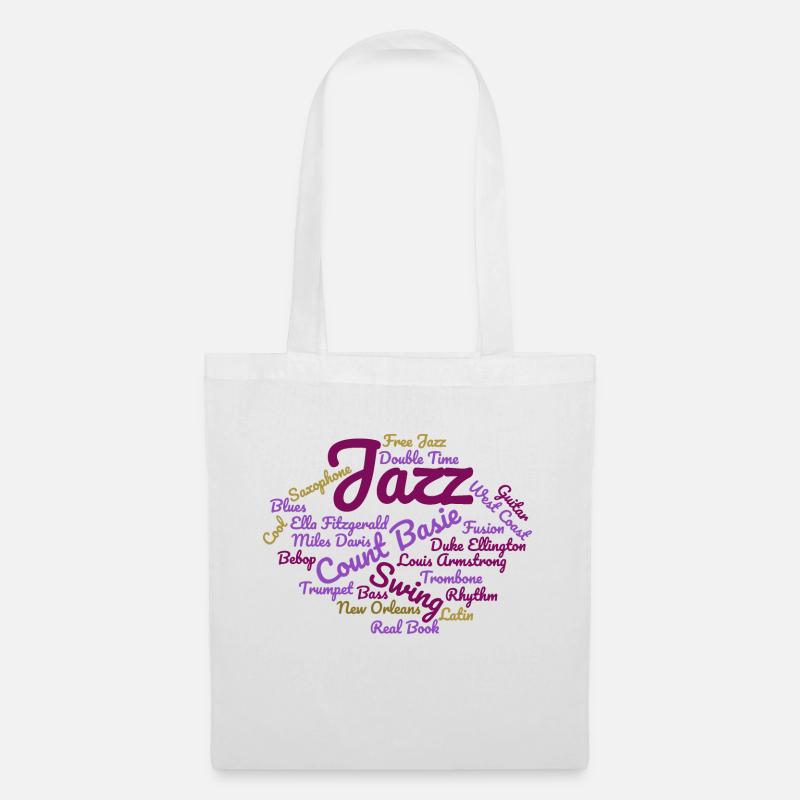 Jazz Tag Cloud purple - Tote Bag - white