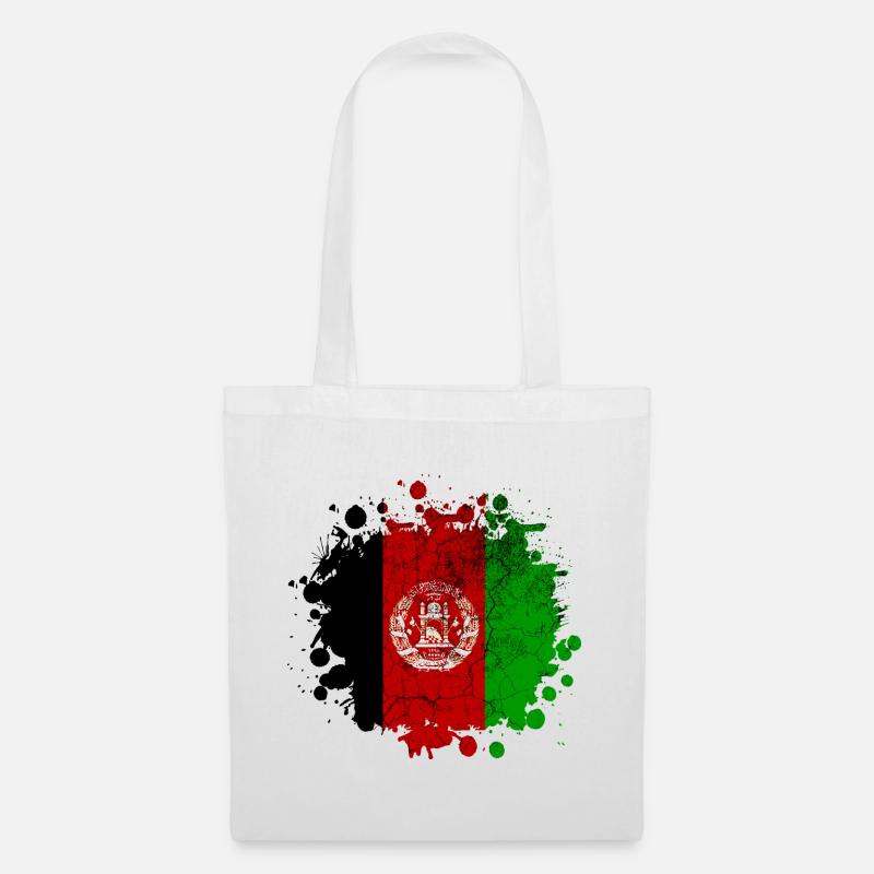 Afghanistan Vintage Splash Design / Geschenkdiee - Stoffbeutel - Weiß